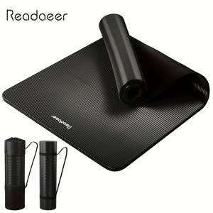 TEMU Readaeer 1pc 두꺼운 요가 매트와 캐리어 및 스트랩, 미끄럼 방지 소프트 단색 피트니스 매트, 72*24*0.4in/182.88*60.96*1.02cm