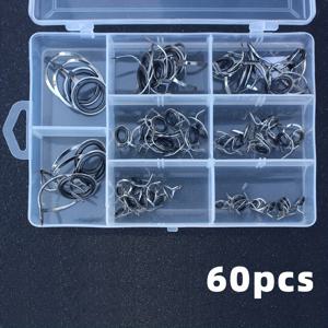 TEMU 60pcs 낚시대 수리 키트, 스핀 캐스팅 낚시대 가이드 교체, 낚시대 수리 가이드, 낚시 용품