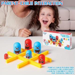 TEMU AIUAZA Fun & Educational PVC Tic-Tac-Toe Game: 흥미진진한 인지 기술 향상 게임, 완벽한 가족 보드 게임 선물 할로윈 크리스마스 선물|게임