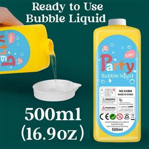 TEMU 500ml(16.9oz) 파티 버블 액체, 무독성, 오래 지속되는 슈퍼 버블링 솔루션, 모든 버블 기계 및 총과 호환 가능, 안전한 재미있는 야외 놀이 크리스마스, 할로윈 선물