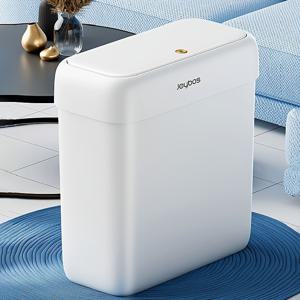 TEMU 1pc 플라스틱 프레스 상단 쓰레기통, 8L/2.1Gal 용량, 핸즈프리, 냄새 밀봉 뚜껑, 욕실, 주방, 사무실, 방수, 가정용 공간 효율적인 쓰레기통 용 플라스틱 쓰레기통