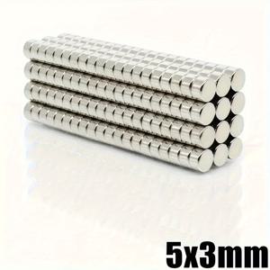 TEMU 80개 5x3mm N35 네오디뮴 자석 - 강력하고 내구성이 뛰어나며, 공예, 화이트보드, 캐비닛, 엽서, 냉장고 장식, 가정 장식에 사용되는 둥근 자석