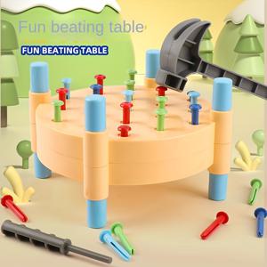 TEMU 어린이용 못 망치 장난감 - 3-6세용 교육적인 손과 팔 조절 운동기, 내구성 있는 플라스틱