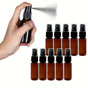 TEMU 10pcs 20ml 50ml 60ml 작은 갈색 병 휴대용 디스펜서 스프레이 오일 병 화장품 여행 샘플 병 누르면 스프레이 병 작은 휴대용 여행 디스펜서 병 리필 여행 액세서리