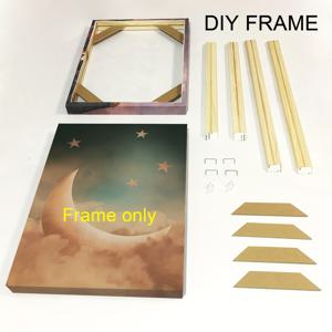 TEMU DIY 솔리드 우드 사진 프레임 키트 - 폭 3cm, 초경량 캔버스 & 다이아몬드 페인팅 호환, 집 장식용 쉬운 조립