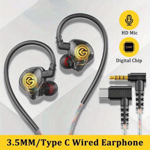 TEMU 새로운 이어폰 형 유선 헤드셋 Type-c/3.5MM Hi-Fi 스테레오 디지털 헤드셋, Samsung Huawei For IPhone15 휴대 전화 헤드셋 노트북 게임용 헤드셋