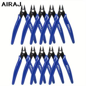 TEMU AIRAJ 5-Inch Wire Cutters Set of 3 - Precision Flush Cutter Pliers, Durable Steel, Rust-Resistant, Micro Side Cutting Nippers for Electronics, Zip Ties, Crafts, Model Kits