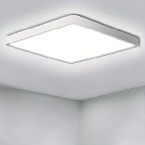 TEMU 매립형 LED 천장 조명기구 1개, 5000K 뉴트럴 화이트, 9인치 24W 천장 조명, 주방, 침실, 지하실, 복도, 거실, 계단용 매우 얇은 매립형 정사각형 천장 조명