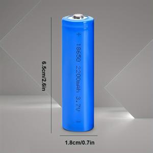 TEMU 충전식 18650 배터리, 3.7V, 2200mAh, USB 충전, 버튼 상단, 헤드라이트, 선풍기, 태양열 조명, 손전등, 가전 제품, 여행용 - AA/AAA 제외