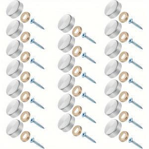 TEMU 20개 황동 장식 나사 커버, 16mm - 거울, 티 테이블 및 유리 가구에 완벽함