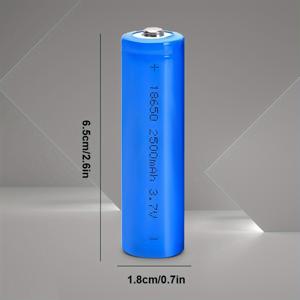 TEMU 18650 충전식 리튬 이온 배터리 3.7V 2600mAh, 버튼 상단 - 손전등, 헤드램프, 태양열 조명 및 휴대용 전자 기기에 적합, USB 충전 가능, AA/AAA 아님 - 멀티팩 옵션 제공