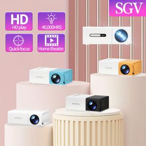 TEMU SGV 휴대용 미니 프로젝터 - HD 720P, USB 및 TF 카드 호환, 내장 스피커, 리모컨 포함, 홈 시어터 및 야외 사용 가능, 5가지 색상 옵션