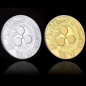 TEMU 플레이트 리플 코인 XRP CRYPTO 기념 리플 XRP 수집가 코인 이더리움 암호화폐