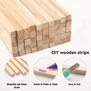 TEMU 20개 DIY 나무 조각 - 미완성된 천연 긴 나무 막대기 공예, 페인팅 및 DIY 프로젝트용