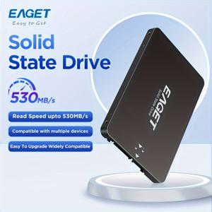 TEMU EAGET 2.5인치 SATA III 내장 SSD – 530MB/s 읽기 속도의 고속 솔리드 스테이트 드라이브 – 노트북 및 PC와 호환 – 배터리 없음 – 내구성 및 안정성