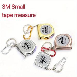 TEMU Komelon 3M Mini Retractable Steel Tape Measure Keychain with Climbing Hook, Portable Pocket Ruler, Soft Flexible Measuring Tape for Daily Use - Pack of 1