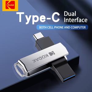 TEMU 코닥 K273 듀얼 USB 3.1 타입-C 플래시 드라이브 - 256GB 고속 메모리 스틱, 스마트폰 및 컴퓨터와 호환 가능, 배터리 필요 없음|USB|USB