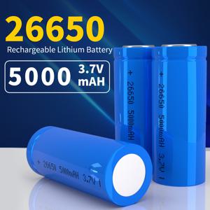 TEMU USB 충전식 26650 리튬 배터리 3.7V 18500mAh 버튼 상단 - 헤드램프, 휴대용 팬, 태양열 조명, 손전등, 폭발 방지 설계, 1000회 사이클 사용을 위한 다목적 전원 공급 장치