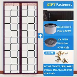 TEMU Insulated Door Curtain Magnetic Thermal 겨울용 도어웨이용 닫히는 자기 열차단 도어 커버 추위/열기 차단 바람 차단 에어컨 방, 부엌, 침실, 뒷문, 거실