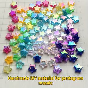 TEMU 100Pcs Pentagram 모자이크 아크릴 유리 액세서리 크리 에이 티브 DIY 상감 패치 장식 보석 만들기 용품