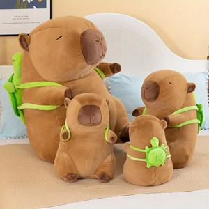 TEMU 35cm/13.8inch 또는 /17.8inch Capybara 작은 거북이 봉제 인형 어리석은 귀여운 돌고래 귀여운 재미 있은 봉제 인형 게으른 돌고래 생일 추수 감사절 크리스마스 선물