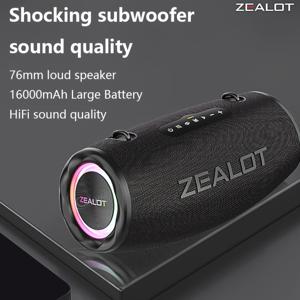 TEMU ZEALOT S87 80W 무선 방수 서브우퍼 스피커