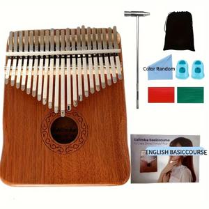 TEMU 1pc Kalimba 엄지 피아노, 휴대용 21 키 Mbira 손가락 피아노 조정 해머 및 학습 지침, 악기 크리스마스 선물, 성인 초보자 전문가