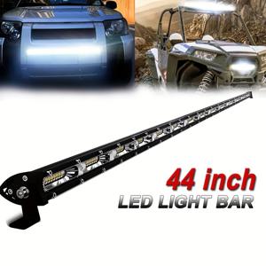 TEMU 44인치 초박형 LED 바, 듀얼 전압 12-24V, 작업 램프 4x4, ATV, SUV, 트랙터, 트럭용 - 3000lm 이상 고휘도, 견고한 알루미늄 케이스, 배터리 없음, 자동차용