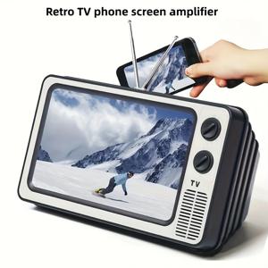 TEMU 빈티지 TV 모양의 HD 3D 모바일 폰 화면 확대기