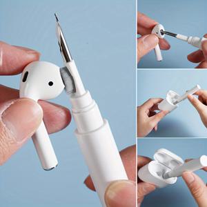 TEMU Air-pods 및 Air-pods Pro 1, 2용 이어버드 청소 브러시, 휴대용 3 In 1 무선 이어폰 케이스 청소 도구 키트 청소 브러시