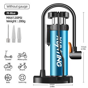 TEMU Xunting 140PSI 고압 휴대용 자전거 펌프, 발판이 있는 가벼운 353g, 다기능 에어 인플레이터 AV/FV와 호환 가능, 자전거, 오토바이, 스쿠터, 공에 적합 - 자전거 액세서리