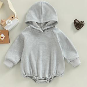 TEMU 아동용 후드 티셔츠 Onesie, 풀오버 롬퍼 후드티 For Baby 남여 공용 남아 여아용