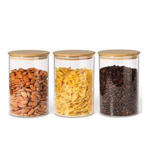 TEMU 3/4pcs, 뚜껑이 있는 540ml 밀봉 유리 용기, 투명 고붕규산 유리 밀봉 용기, 사탕 용기, 쿠키 용기, 조미료 용기, 양념 용기, 주방 보관 용기, 주방 용품