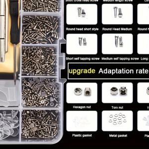 TEMU 안경 수리 키트: 250/500개 나사, 실리콘 코 받침대, 드라이버, 미끄럼 방지 슬리브 - 안경, 안경, 보석 및 시계 업그레이드