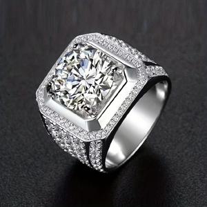 TEMU 트렌디하고 인기 있는 1개 2CT Moissanite S925 실버 반지, 모든 특별한 행사를 위한 선물로 적합