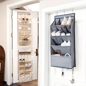 TEMU 1pc Over-the-Door Organizer, 옥스포드 패브릭 11 포켓 걸이 보관 가방, 신발 및 액세서리를 위한 다목적 유틸리티 보관 랙, 쉬운 설치, 다양한 색상