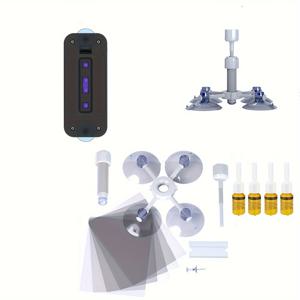TEMU 흡착컵이 있는 UV 굳히는 윈드실드 수리 키트 - 압력 실린더, 수지 액체 및 지침서가 포함된 다용도 차량 유리 균열 수리 도구 세트