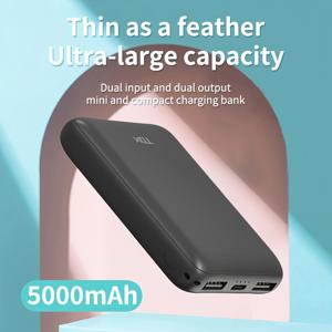 TEMU 미니 휴대용 배터리 충전기 5000mAh 파워 뱅크, 휴대용 충전기 파워 뱅크, iPhone, Xiaomi, Samsung 스마트 기기용|보조배터리|보조배터리20000