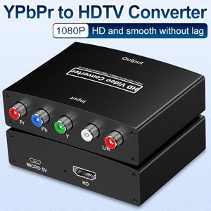 TEMU 컴포넌트 투 HDTV 어댑터, YPbPr 투 HDTV 컨버터 + R/L, 컴포넌트 5RCA RGB 투 HDTV 컨버터 어댑터, 1080P 비디오 오디오 컨버터 어댑터 지원, DVD PSP Xbox 360 투 HDTV 모니터