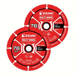 TEMU EZARC 76mm/3인치 카바이드 멀티 휠 디스크 세트 - 나무, 플라스틱, 석고 등에 사용 - 2개