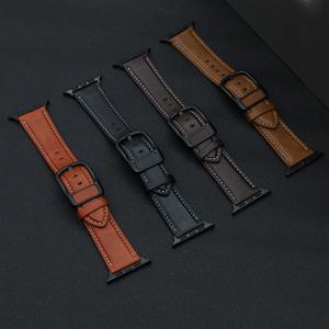 TEMU Apple Watch용 방수 인조 가죽 밴드, 실리콘 안감 - 시리즈 1, SE, 울트라 호환 | 사이즈 38mm-49mm