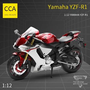 TEMU 1:12 스케일 골든 야마하 YZF-R1 어린이 장난감, 장난감 자동차 장식, 소년용 풀백 자동차 모델, 생일 선물