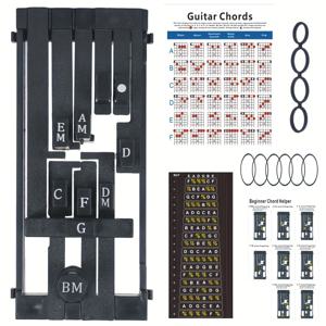 TEMU MINGYQOU 초보자용 기타 코드 보조 키트 - 일렉트릭 & 어쿠스틱 기타를 위한 쉬운 원클릭 연습 도구, 스케일 스티커, 손가락 가이드 및 설치 매뉴얼 포함