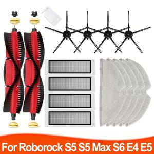 TEMU Roborock S6 MAXV S6 PURE S5 MAX S5 S4 E4 E35 E2 /Xiaomi 1/1S 로봇 청소기를위한 1 세트 메인 사이드 브러시 Hepa 필터 모핑 천 부품