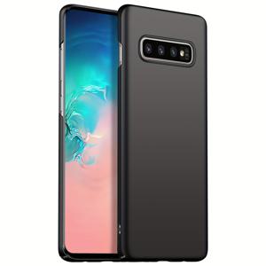 TEMU Samsung Galaxy S10 Plus 보호 케이스(S10 제외)의 경우 전체 패키지 하드 쉘 PC 초박형 충격 흡수 패션 Anti-drop For Samsung S10 + 간단한 단색 남성 및 여성 모델 휴대 전화 케이스