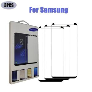 TEMU [3pcs] SAMSUNG Galaxy S8 S9 Plus Note 8 9 용 3D 전체 접착제 커버 Note8 Note9 용 곡선 스크린 가장자리 접착 강화 유리 스크린 프로텍터