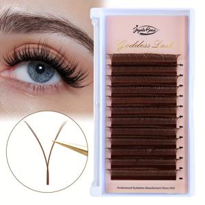 TEMU JB Jeyelabeau Goddess Lash Extensions DIY - 러시안 DD 컬 엑스트라 두껍고 푹신한 크로스 클러스터 C D L 컬 0.07mm 두께 10-15mm 초보자용 속눈썹 익스텐션