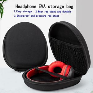 TEMU Headworn EVA 이어폰 가방 보관 가방, 충격 흡수, 압축 방지, 휴대용 Storag 간단한 휴대용 미니 보관 가방, 반원형 헤드폰 가방/경량 지퍼가 달린 헤드폰 가방, 다기능 여행 정리함