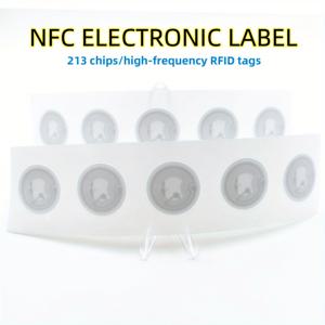 TEMU NFC 스티커, 13.56MHZ 213 NFC 태그, 23mm 흰색 빈 NFC 원형 스티커, 쓰기 및 프로그래밍 가능, 144바이트 메모리, NFC 지원 장치와 호환 가능