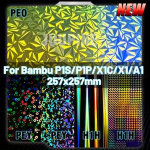 TEMU Bambu Lab 플레이트 용 1pc PEO PET PEY 5D H1H PEI 빌드 플레이트, Bambu Labs A1 X1 X1C P1P P1S 3D 프린터 용 양면 스프링 강철 PEI 시트 257x257